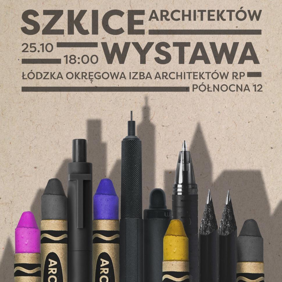 Plakat wystawa Szkice Architektów