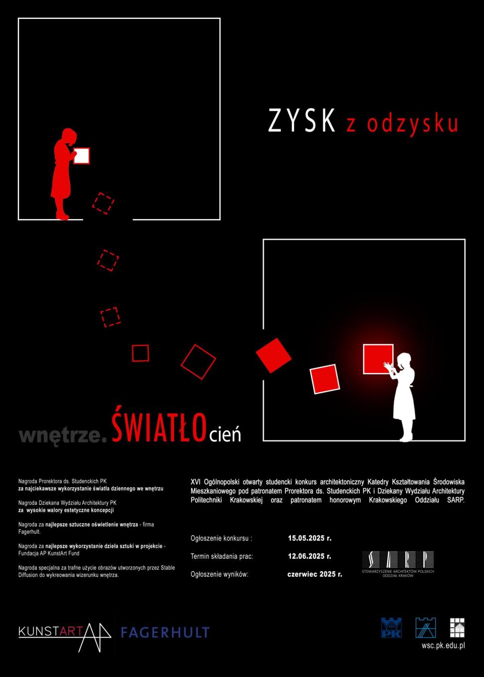 konkurs Wnętrze Światło Cień
